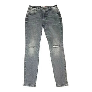 Cabi Size 4 Distressed Vapor Wash Gray High Skinny Jeans Fall‎ 2020 EUC
